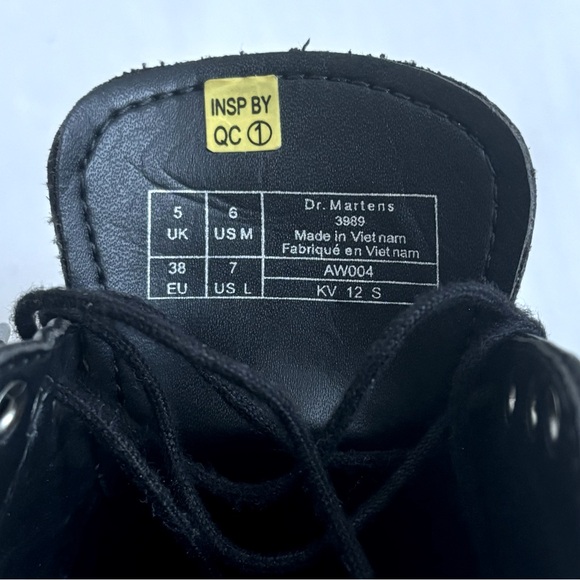 DR. MARTENS' 3989 Vintage Brogue Lace Up Wingtip Oxford Leather Shoes Black Sz 7 - Picture 13 of 17